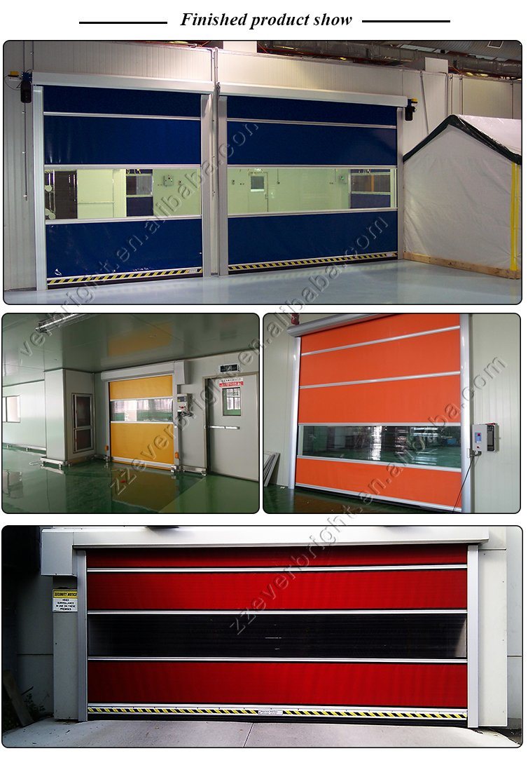 Warehouse Automatic Overhead PVC Fabric Fast Acting High Speed Door