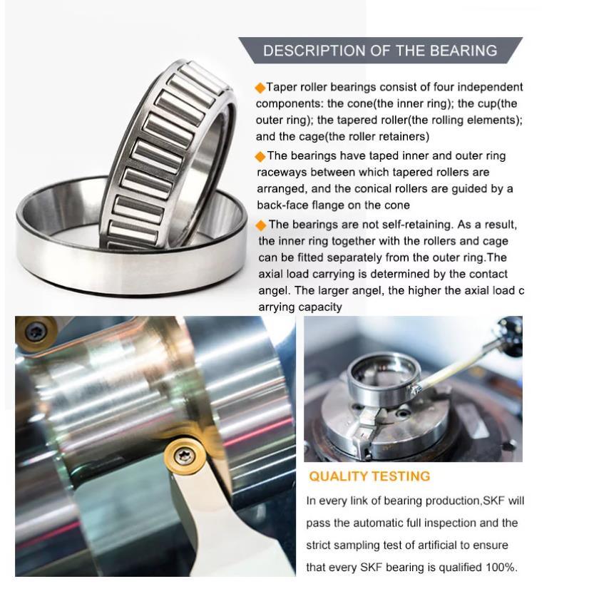 Stainless Steel Tapered Roller Bearing for Large Agricultural Machinery 30208 Rj2/Q Tapered Roller Bearing