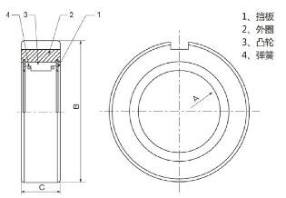 B-205 One Way Clutch Bearing; B205 Cam Clutch 23.622X52X25mm