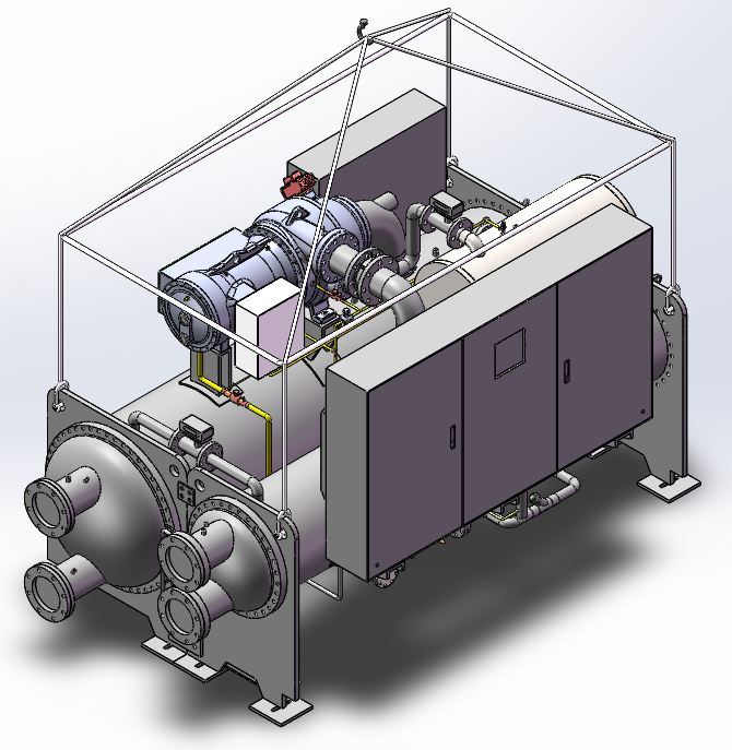 1000 Ton Dual Magnetic Bearing Compressor Big Capacity Lab Chiller