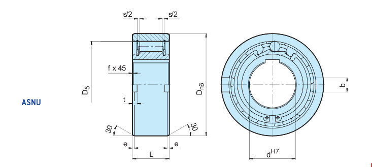 Roller Type Asnu80 Non Bearing Supported One Way Bearing Clutch
