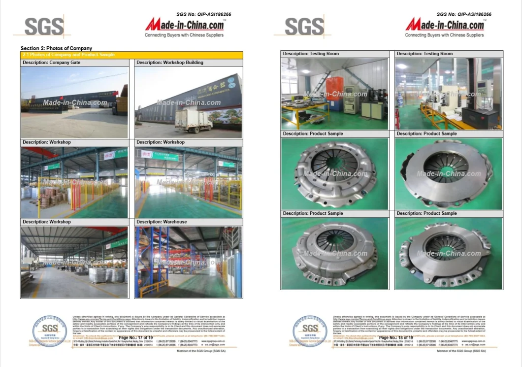 Hot Sale Clutch Kit, Clutch Cover and Disc for Heavy Trucks