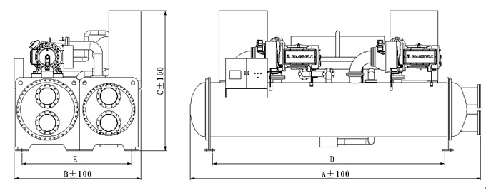 Variable Frequency Magnetic Bearing Centrifugal Industrial Water Chiller