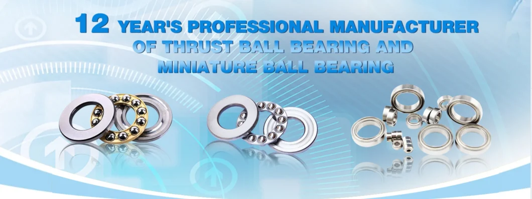 High Precision Thrust Ball Bearing F6-12m 6*12*4.5mm Miniature Thrust Ball Bearing
