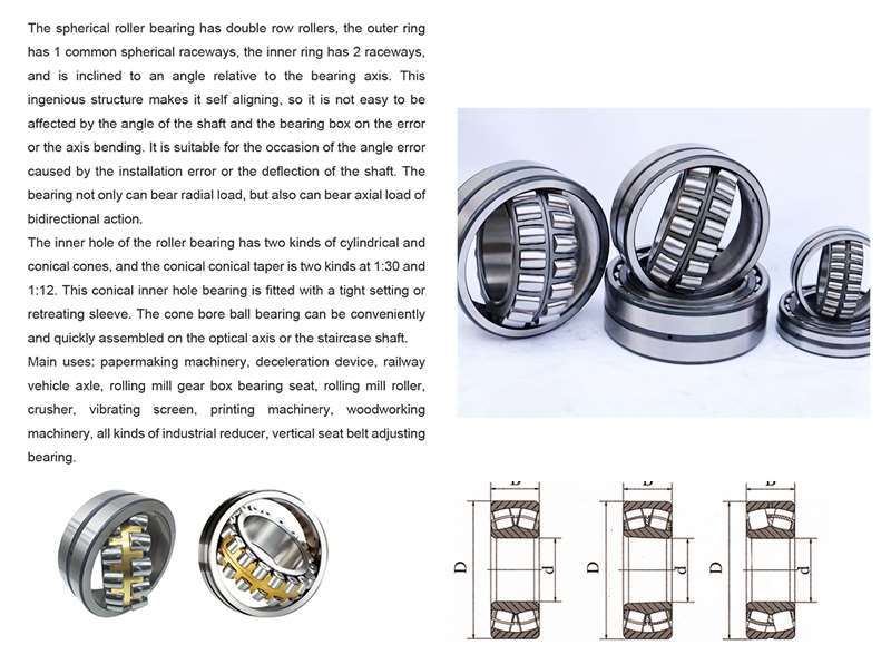 High Load Automatic Bearings Self-Aligning Roller Bearings Ball Bearings 22224e 22208MW33