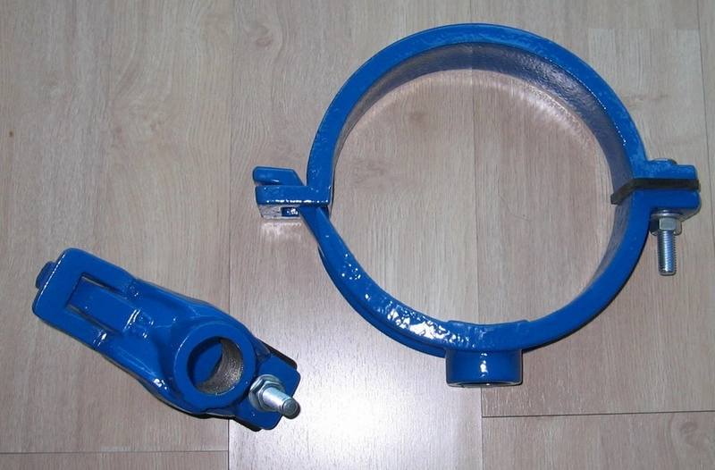 Suntex Ductile Iron Thread Outlet Saddle Clamp for Water Pipe