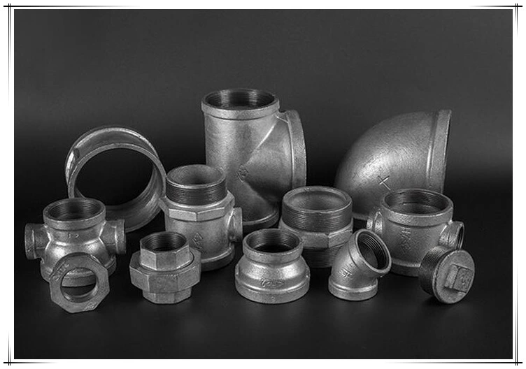 Malleable Iron Pipe Fitting, Available in 1/8 to 6 Inches