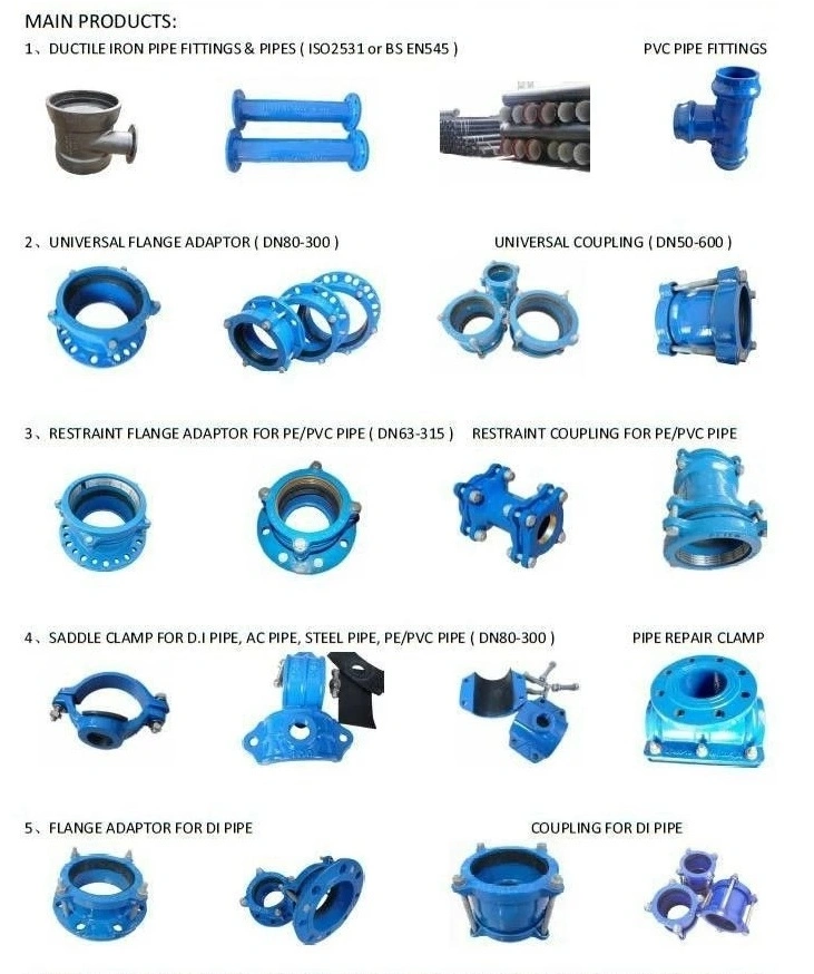 PVC Pipe Fittings Ductile Iron Saddle Clamp
