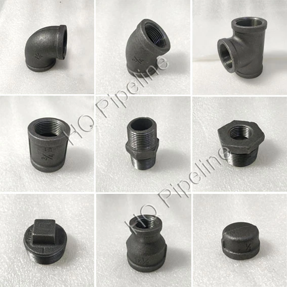 UL/FM Casting Iron 90 Elbows Malleable Iron Pipe Fittings (Black and Galvanized)