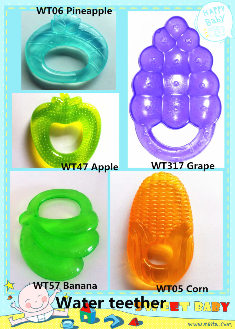 Natural Bottle Shape Water Teether for Teething Baby
