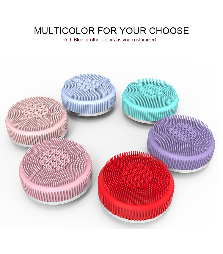 Facial Silicon Cleansing Brush Waterproof Electric Sonic Silicone Facial Cleansing Brush