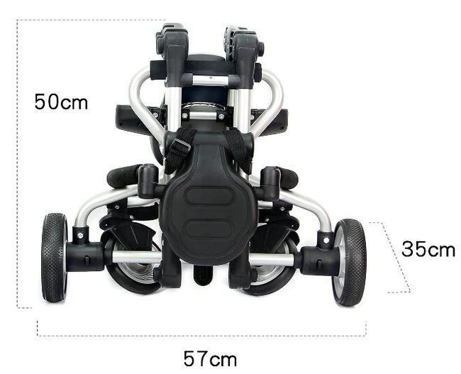 Lightweight and Foldable Baby Stroller with PU Seat