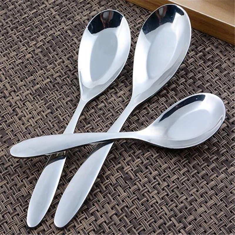 Stainless Steel Flatware Set Household Deepen Thicken Spoon Student Soup Spoon Children Eat Spoon Custom Logo