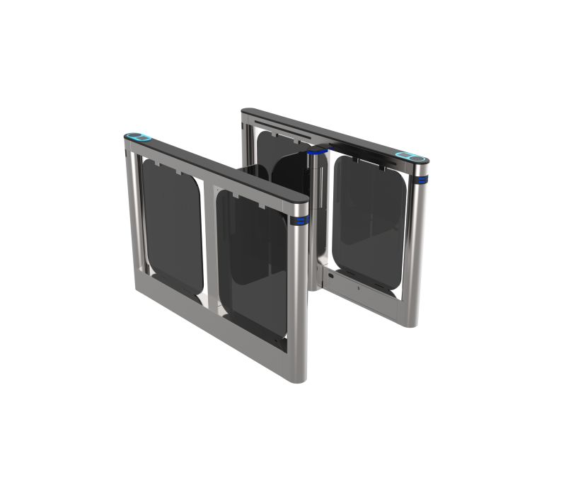 Double Leaf Swing Gate Swing Barrier Gate Turnstile with Qr Code Reader for Office Building