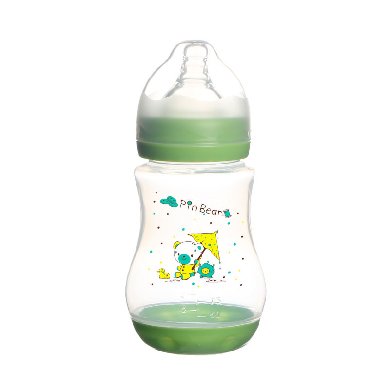 Custom Design Professional BPA Free New Silicone PP Baby Feeding Bottles