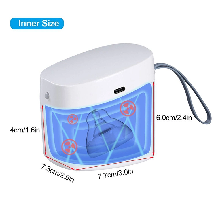 USB Power Supply LED Mini Baby Pacifiers Watches Earphones UVC UV Sterlizer Sanitizing Portable Box