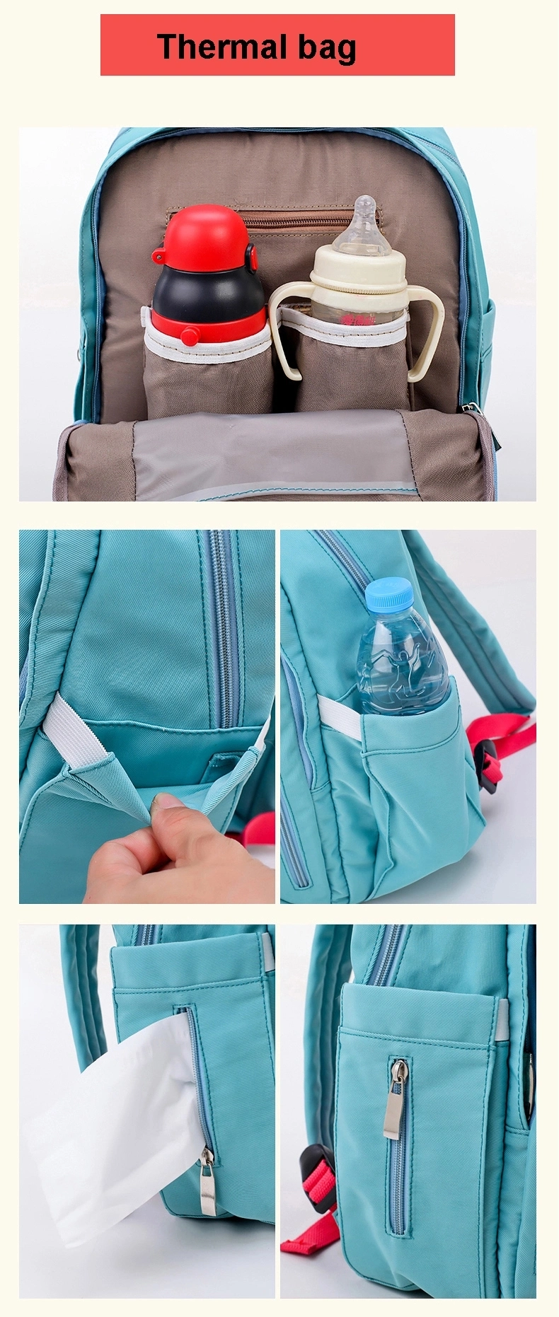 Stylish Baby Mummy Backpack Waterproof Baby Diaper Bag