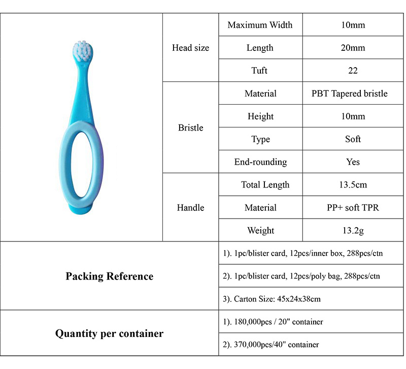 Cheap Price Toddler/Baby/Kids Toothbrush Soft Bristles Rubber Handle Toothbrush