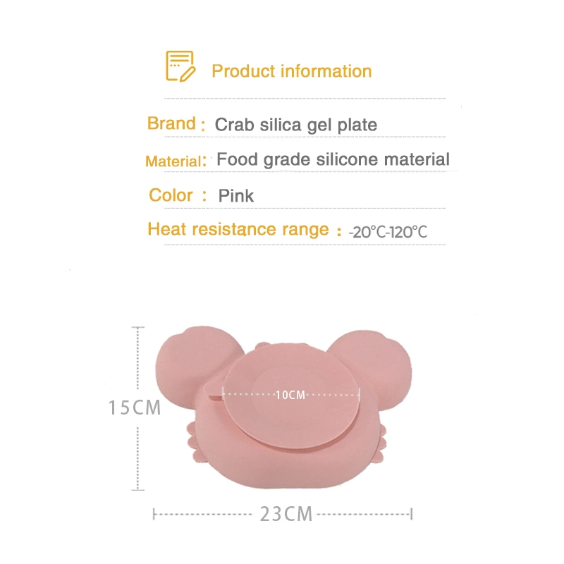 Silicone Baby Plate China Customize Silicone Baby Dinner Plate with Suction BPA Free Baby Plate