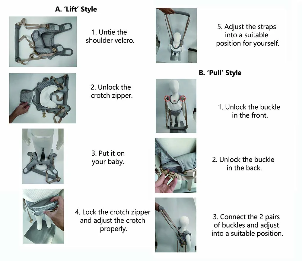Custom Baby Assistant Walker Harness High quality Child Safety Belt Baby Backpack