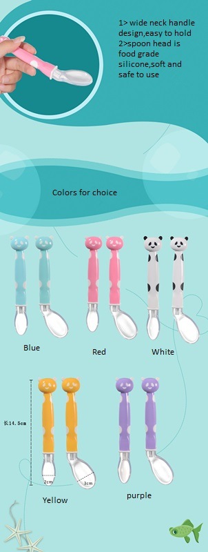 Food Grade Baby Products of Silicone Baby Feeding Cutlery