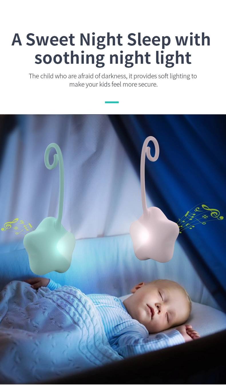 LED Start Wireless RGB Colorful Waterproof Night Light with Soft Silicone Sleepmate for Baby Kids Bedroom