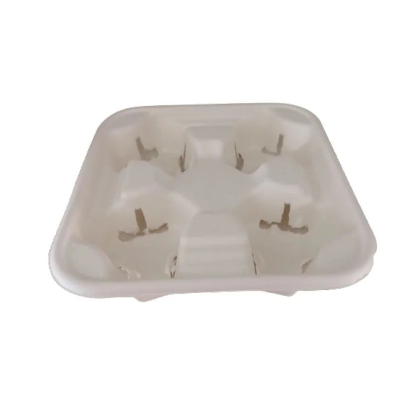 Wholesale Biodegradable Coffee Cups Holders Tray for Different Capacity Cups