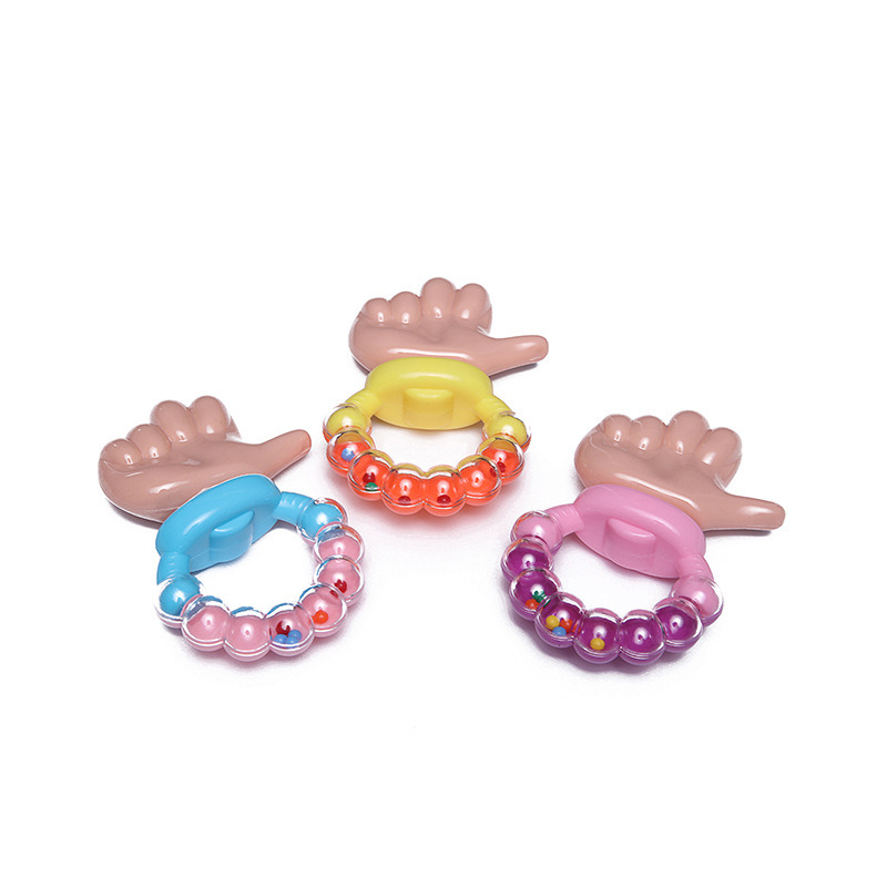 Funny Ringing Thumb Baby Teething Rattle Toy