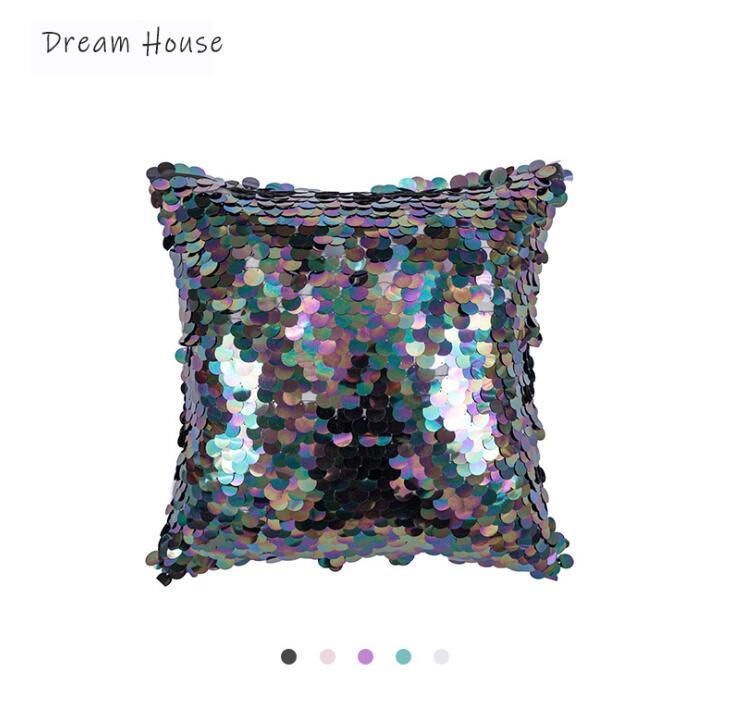 Sequin Shine Pillow Pillowcase Cushion for Sofa Party