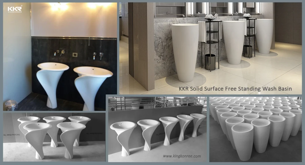Corian Bathroom Artificial Stone Wash Basin Freestanding Basin