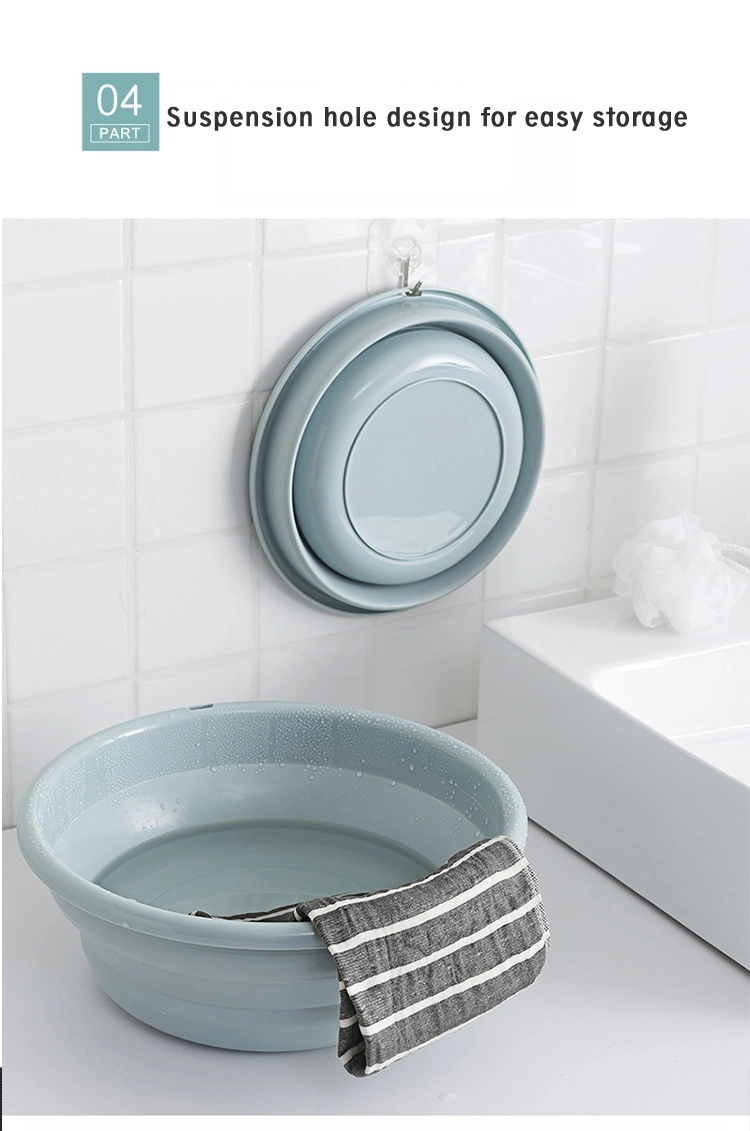Plastic Folding Basins Portable Wash Basins Folding Laundry Tub Bathroom Kitchen Accessoriestravel Folding Wash Basin