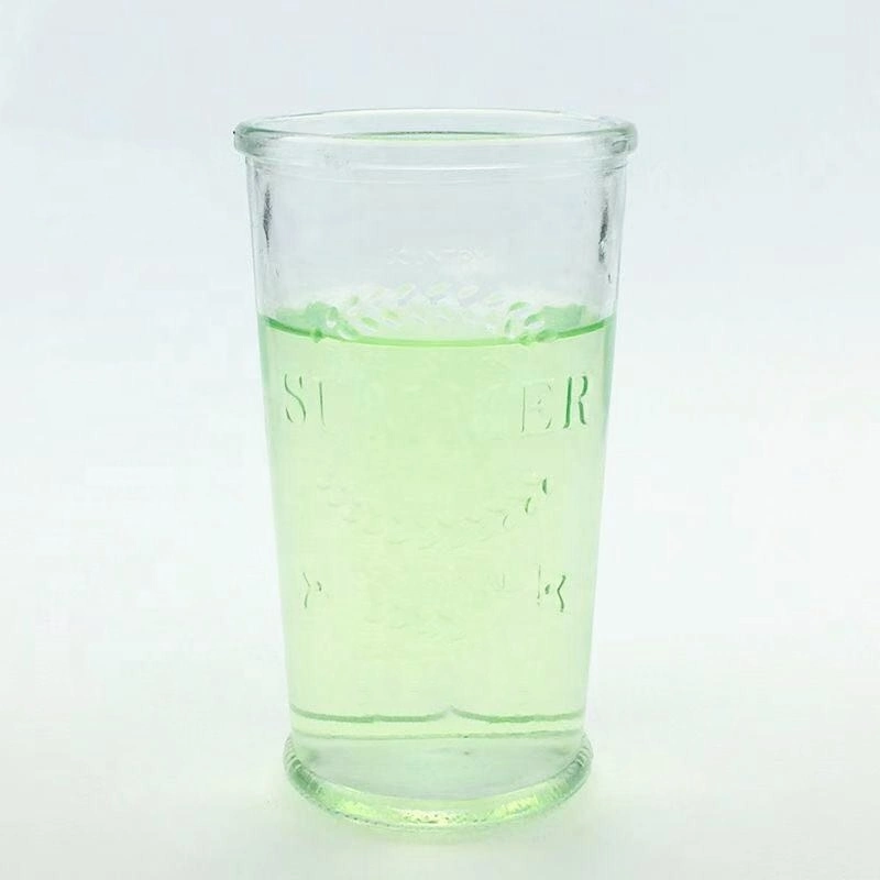 450ml Glass Coffee Cups/Ice Cream Cup/Juice Cup with Plastic Cap with Straw