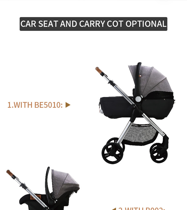 Foldable Multi-Function Cloth Cover Baby Stroller for Carriers
