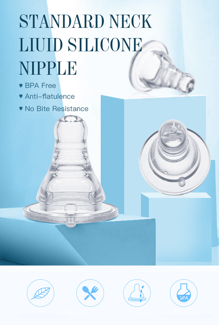 Baby Silicone Nipple Feeding Bottle Necessities Standard Neck