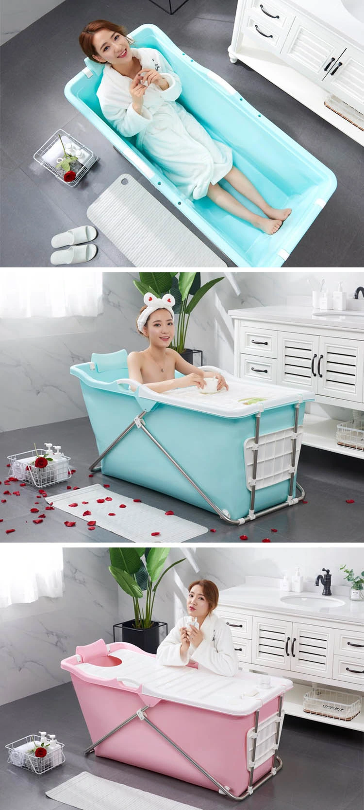 2020 SGS Test Passed Cheap Baby Foldable Plastic Bathtub, Newest Type PP5 Chinese Portable Baby Storbadbaljaforvuxna