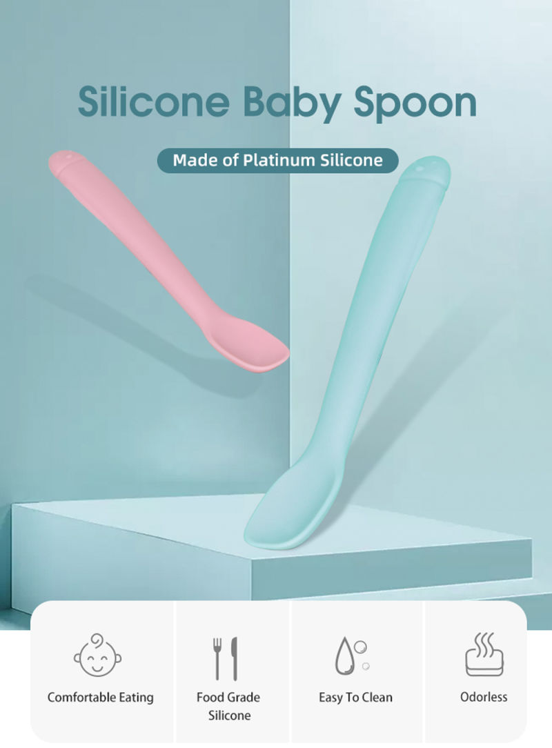 Hot Selling Easy Clean Silicone Spoon / Baby Spoon/ Soup Spoon