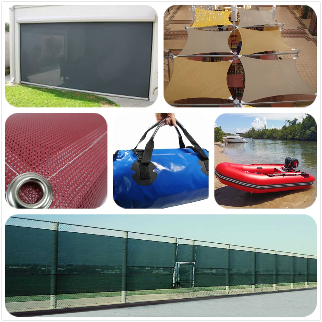 Vinyl Coated Polyester PVC Plastic Mesh Fabric for Retractable Baby Gate
