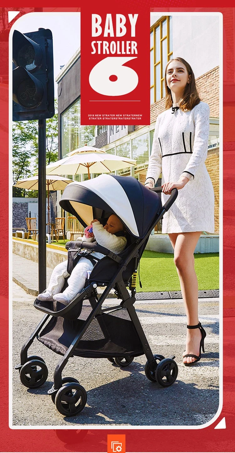 509 Grey Portable Folding Baby Umbrella Car Baby Stroller