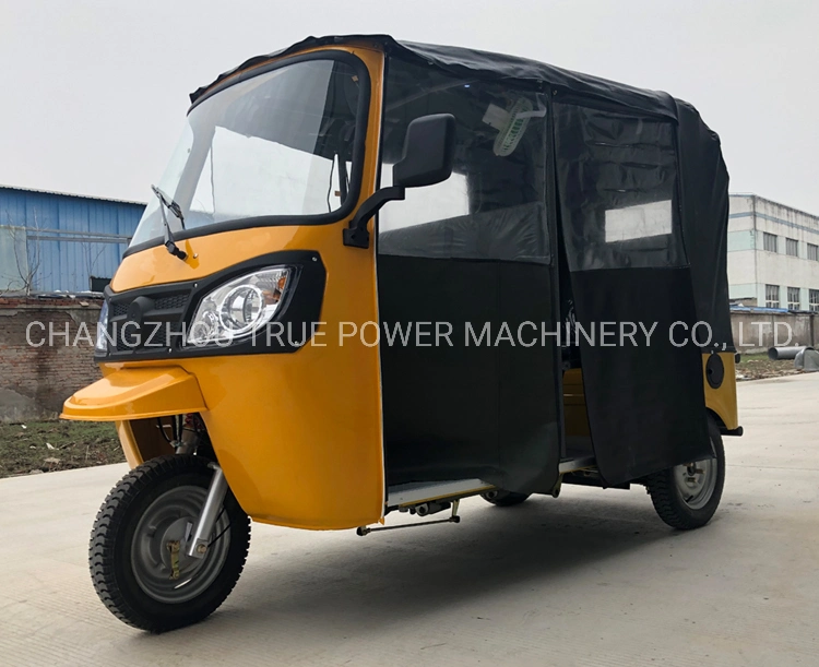 3 Wheelers Passenger Tricycle Gasoline Tricycle with Rain Cover