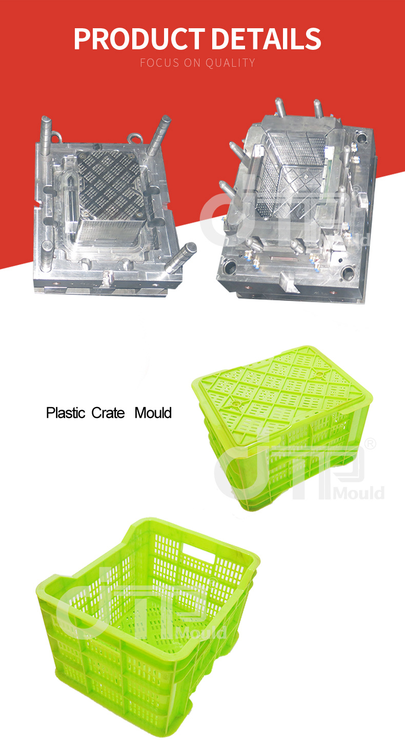 Customized Firm Plastic Injection Crate Mold for Beer Use