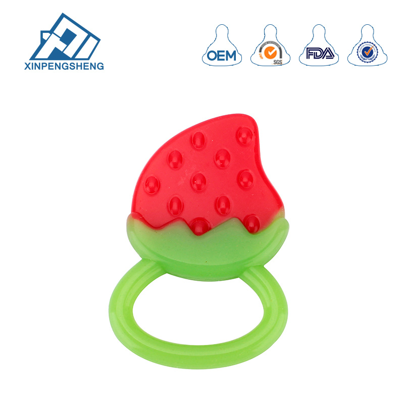 Strawberry Customize Toys Baby Teether Silicone Teether for Toddler