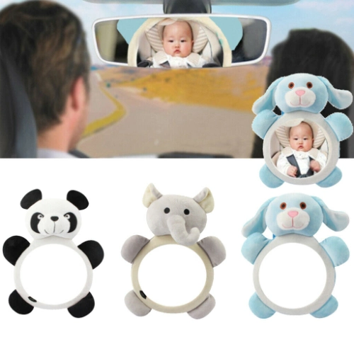 Soft Plush Frame Baby Car Rear Facing Mirrors Backseat Baby Mirror