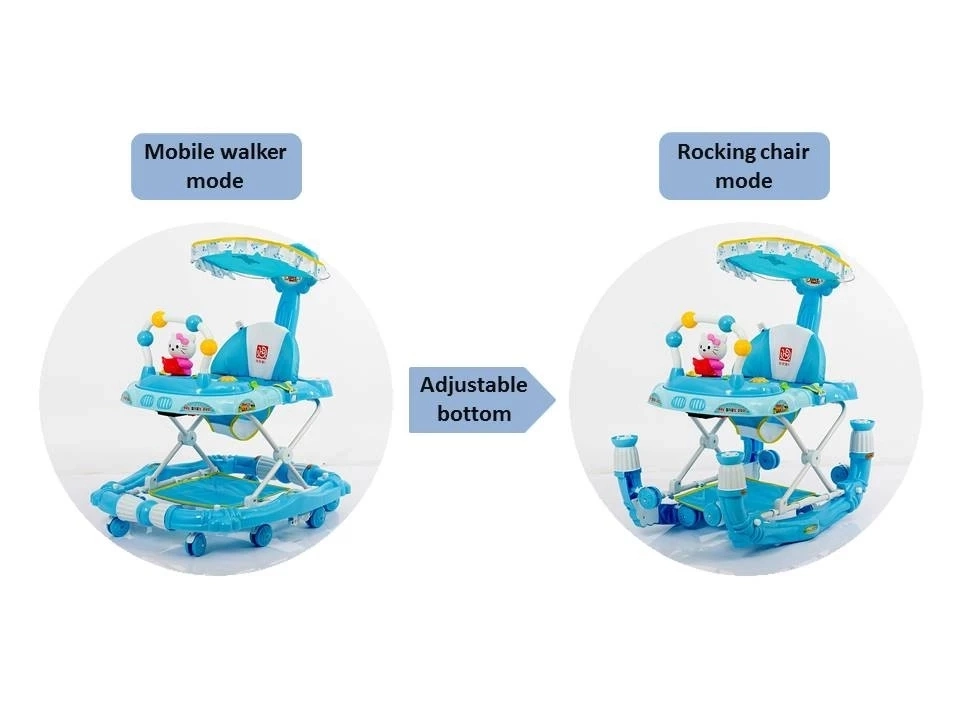 2019 China Simple Round New Designed Steel Frame Baby Jumper Baby Walker with Universal Wheels