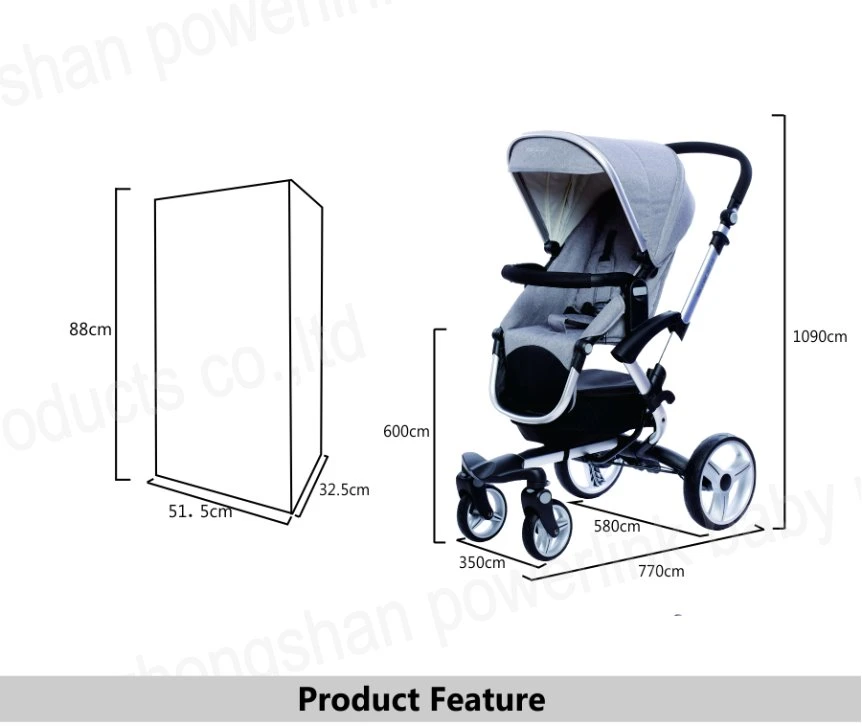 Luxury Baby Stroller High-View Inflatable Anti-Shock, Newest Design Pushchair Baby Strollers