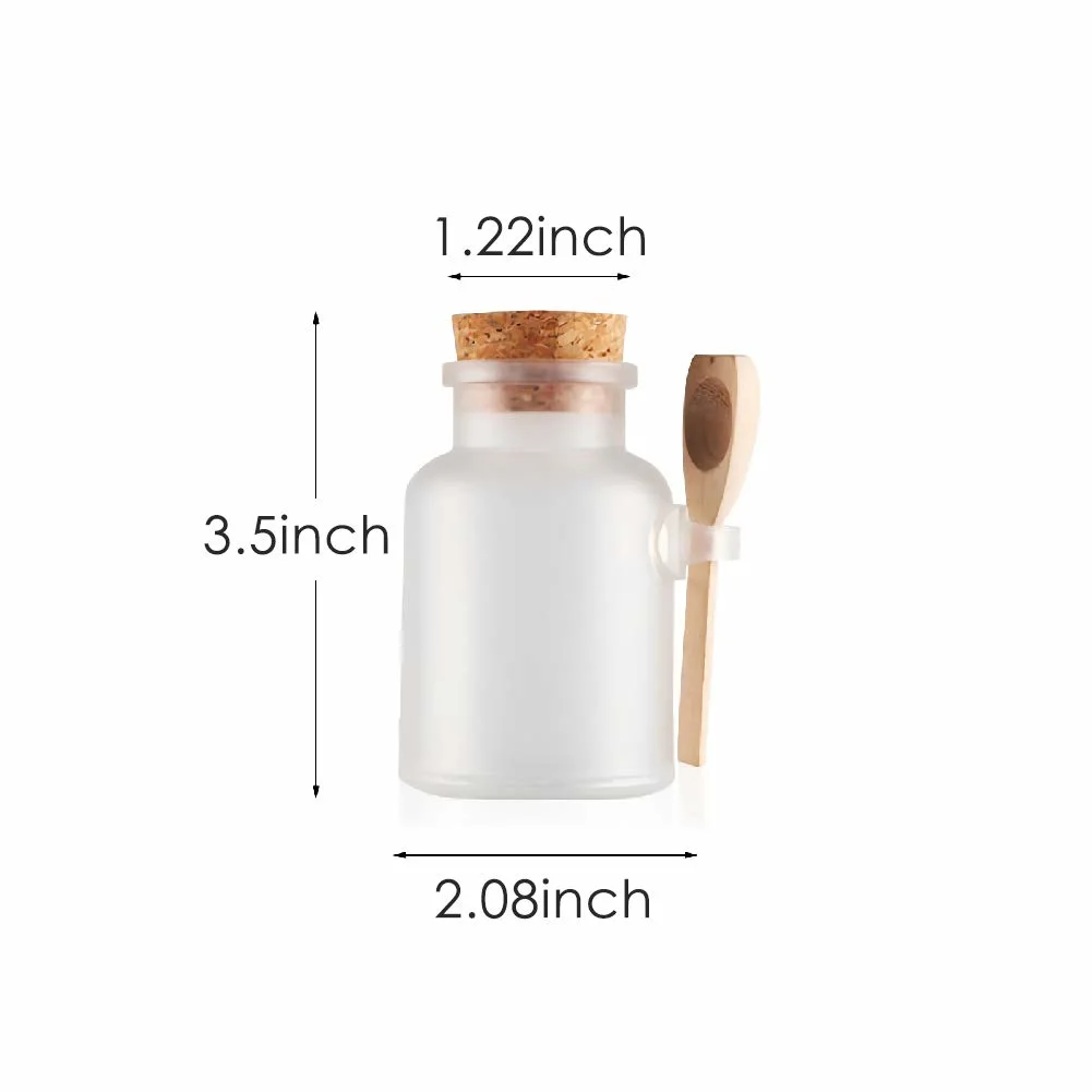 100ml Plastic Empty Translucent Bottle with Cork and Wooden Spoon