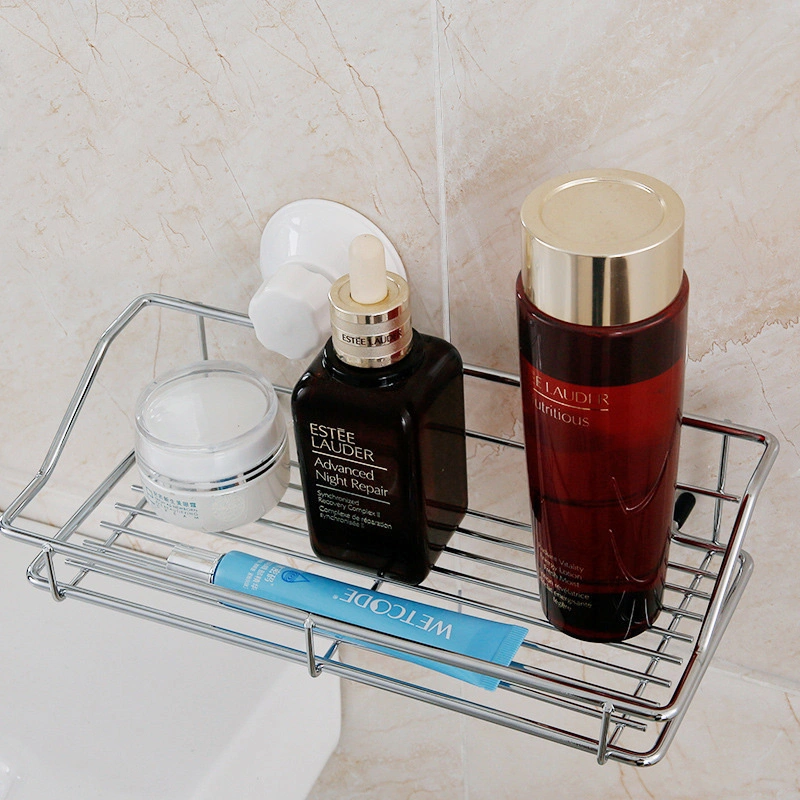   Powerful Vacuum Suction Cup Bathroom Shampoo  Shower Caddy Basket