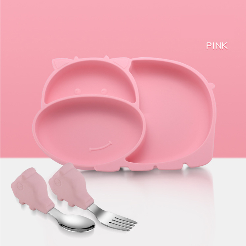 Wholesale BPA Free Baby Tableware Feeder Baby Feeding Suction Cup Silicone Suction Bowl Plate