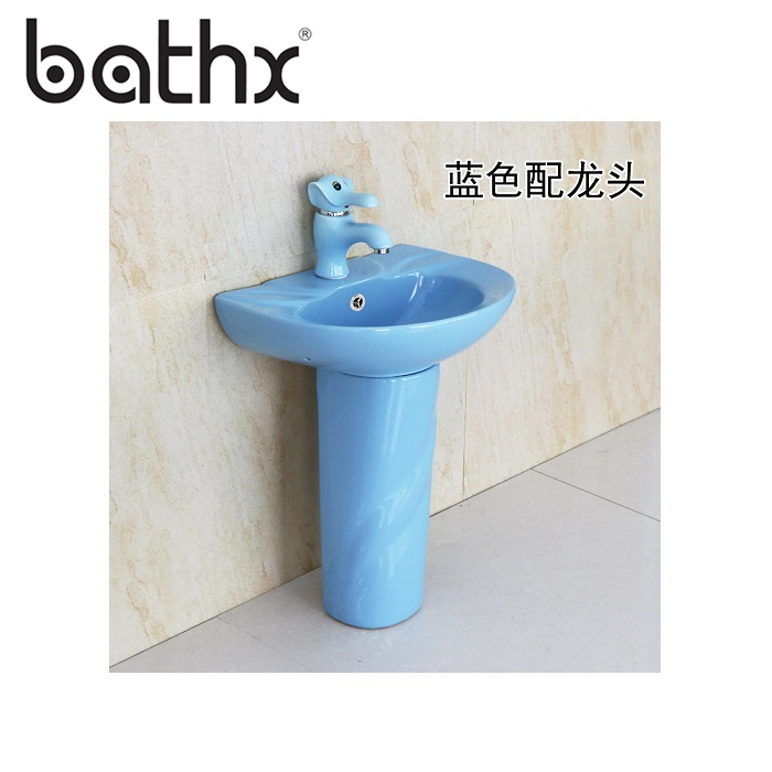 Ceramic Sanitary Ware Pedestal Basin Child School Bathroom Basin with Pedestal