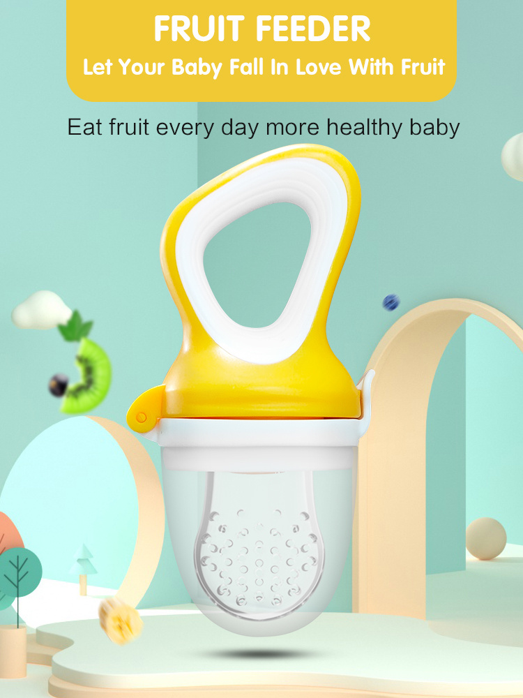 Silicone Baby Fruit Feeder with Ring Handle