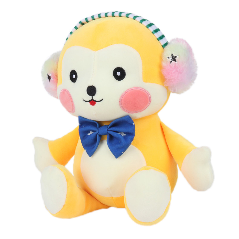 High Quality Plush Stuffed Sitting Monkey Toys for Babies